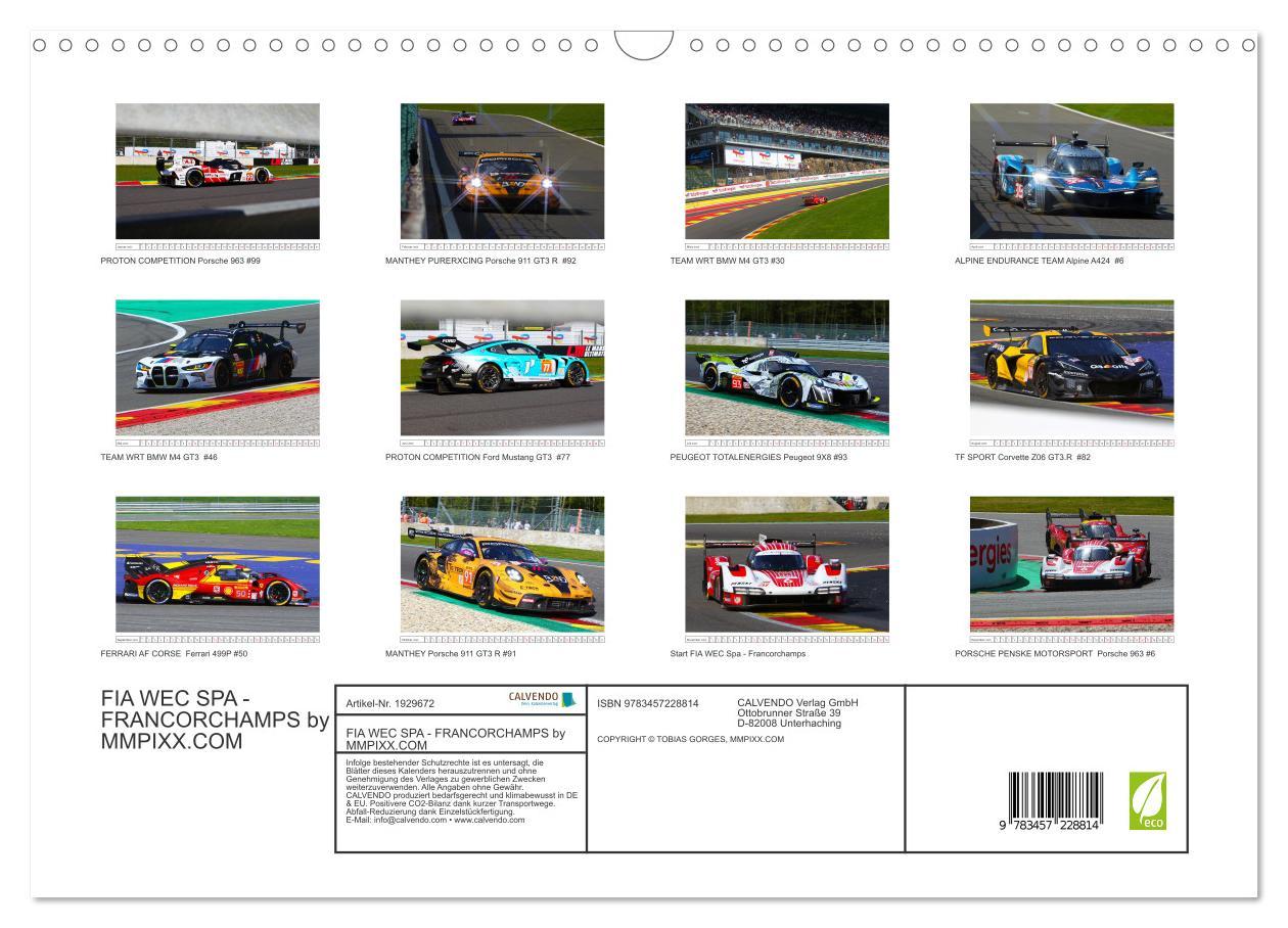 Bild: 9783457228814 | FIA WEC SPA - FRANCORCHAMPS by MMPIXX.COM (Wandkalender 2025 DIN A3...