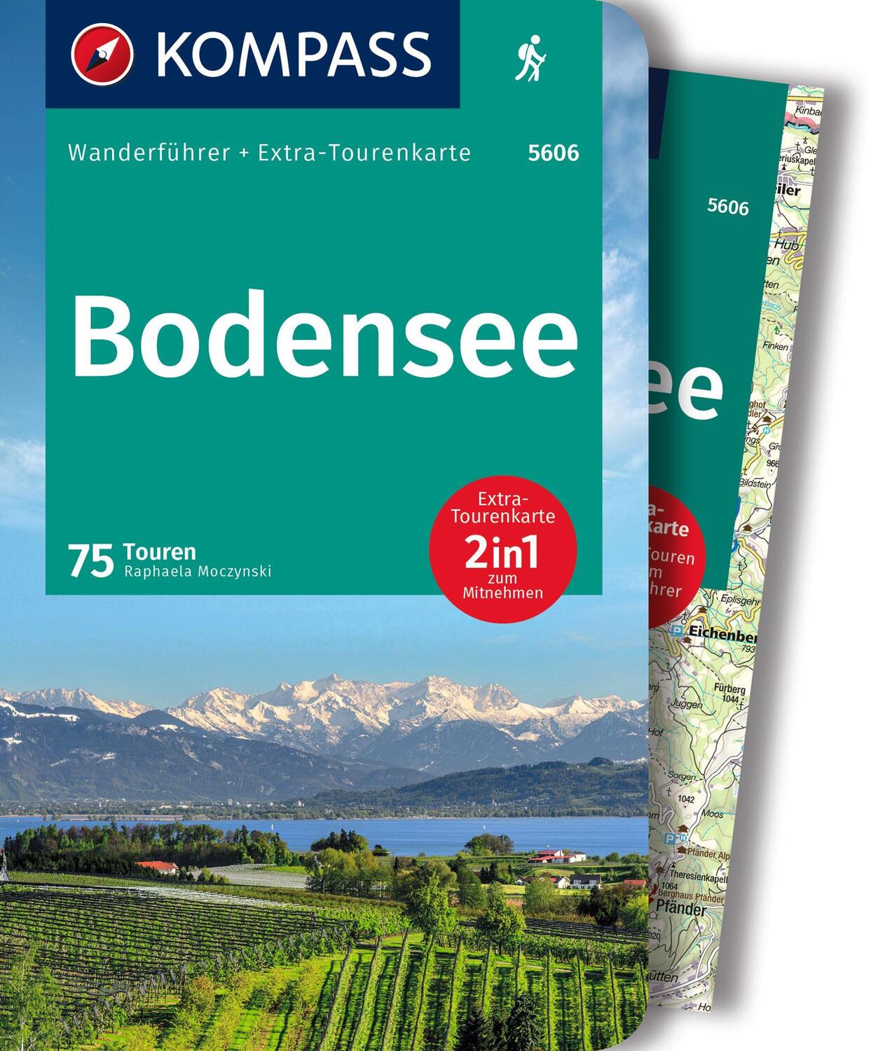 Cover: 9783991216346 | KOMPASS Wanderführer Bodensee, 75 Touren mit Extra-Tourenkarte | Buch