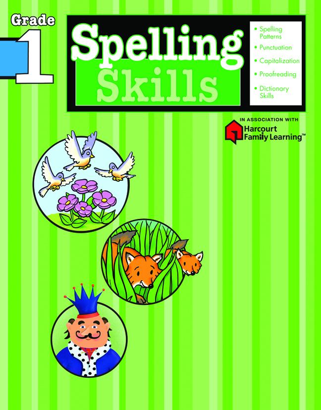 Cover: 9781411403826 | Spelling Skills: Grade 1 (Flash Kids Harcourt Family Learning) | Kids