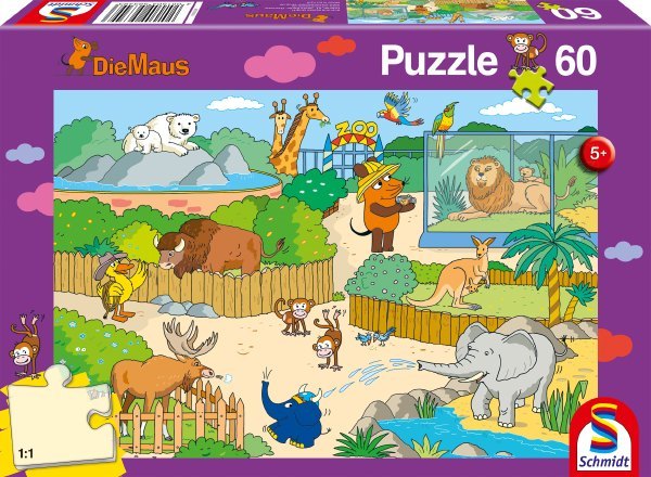 Cover: 4001504563493 | Die Sendung mit der Maus, Im Zoo (Kinderpuzzle) | Spiel | In Spielebox