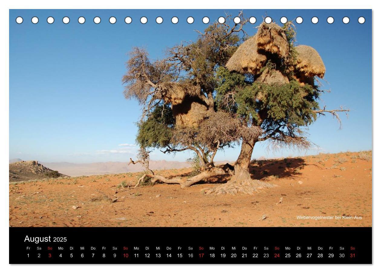 Bild: 9783435786336 | Namibia (Tischkalender 2025 DIN A5 quer), CALVENDO Monatskalender