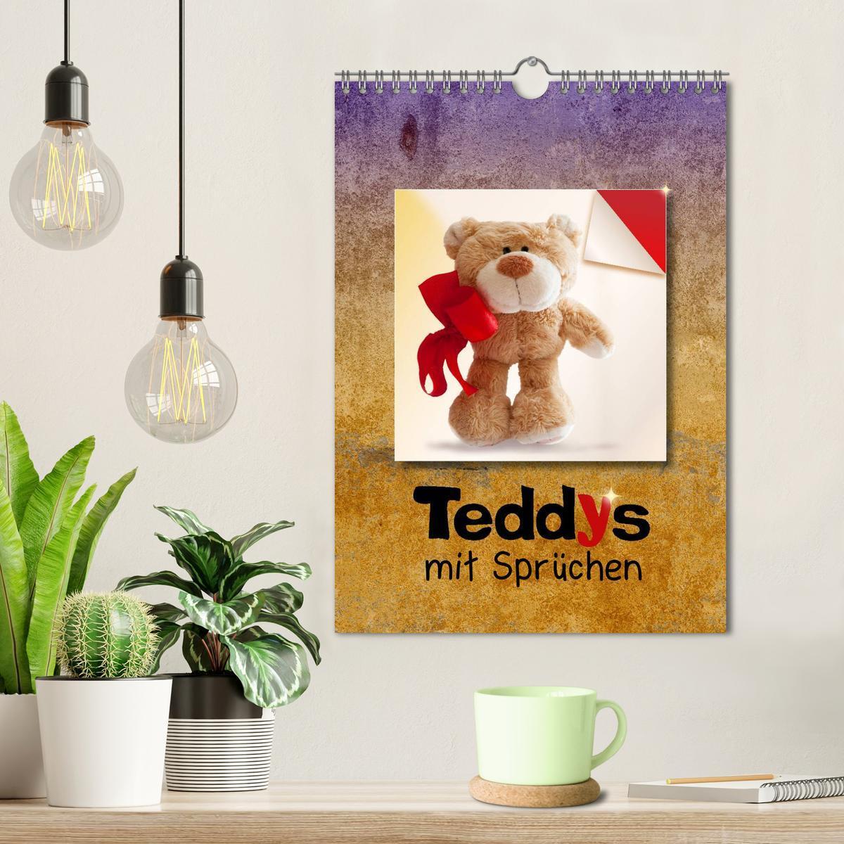 Bild: 9783457037058 | Teddys mit Sprüchen (Wandkalender 2025 DIN A4 hoch), CALVENDO...