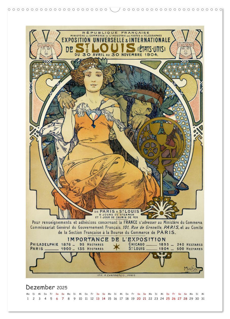 Bild: 9783435865154 | Alfons Mucha - Eine Hommage in zwölf Monaten (Wandkalender 2025 DIN...