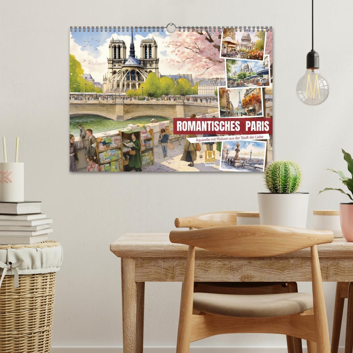 Bild: 9783383825774 | Romantisches Paris (Wandkalender 2025 DIN A3 quer), CALVENDO...