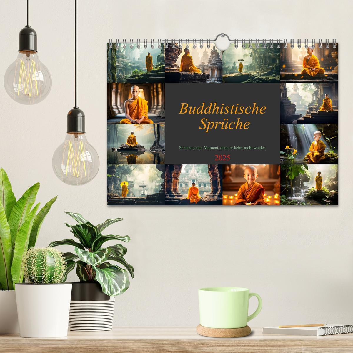 Bild: 9783383775000 | Buddhistische Sprüche (Wandkalender 2025 DIN A4 quer), CALVENDO...