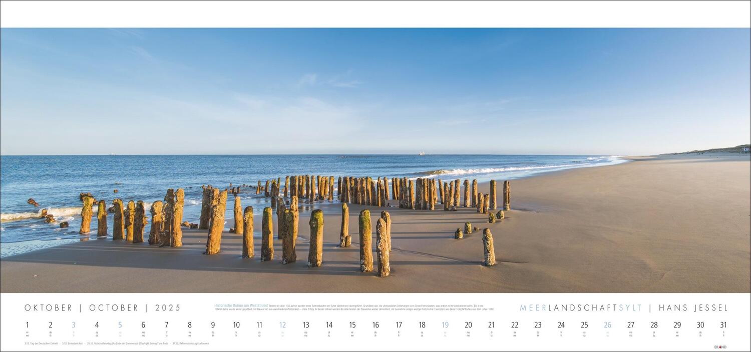 Bild: 9783964023544 | Meerlandschaft SYLT Kalender 2025 - Hans Jessel | Kalender | 13 S.