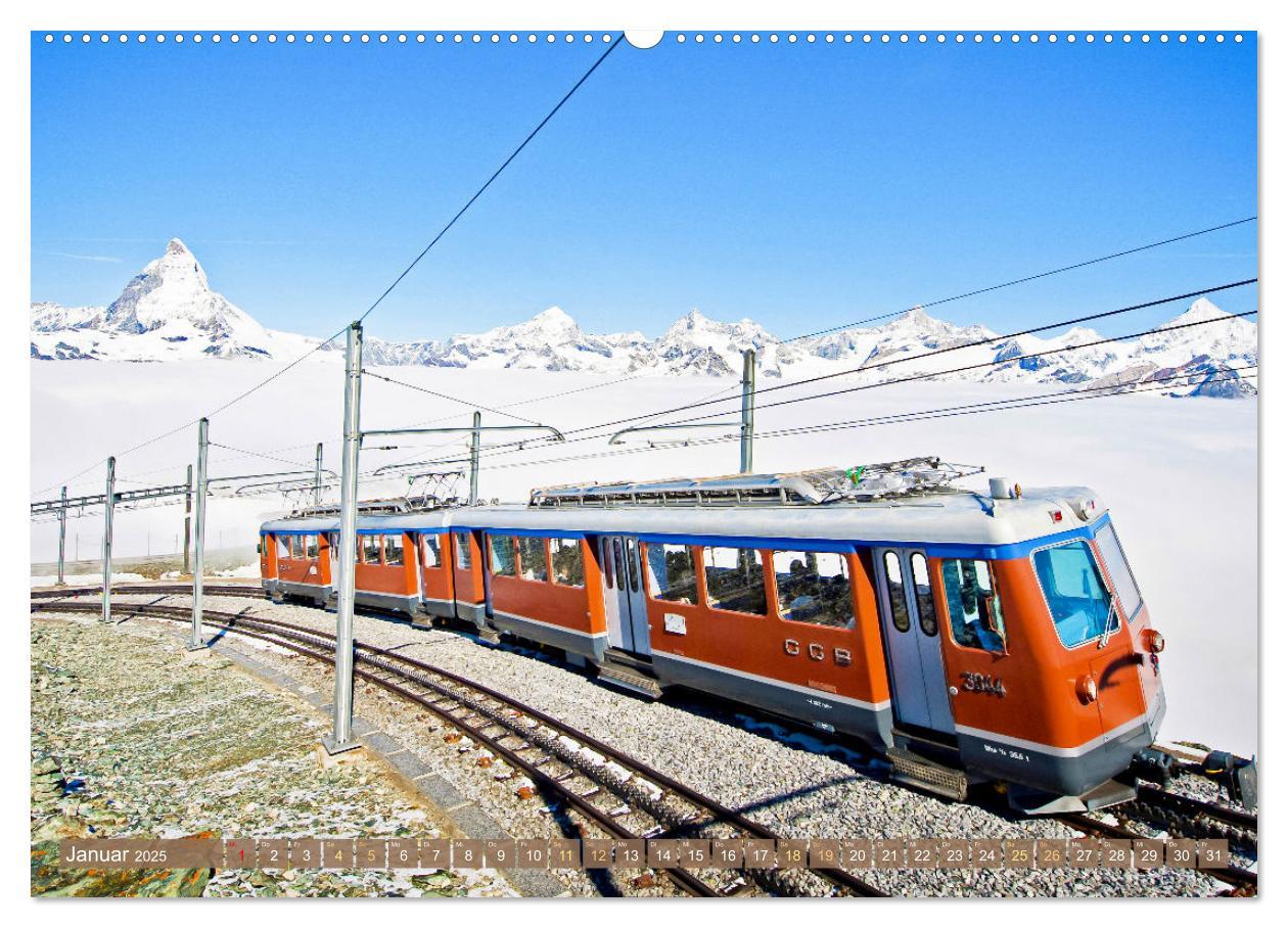 Bild: 9783457140413 | Im Zug durch Schweizer Berge (Wandkalender 2025 DIN A2 quer),...