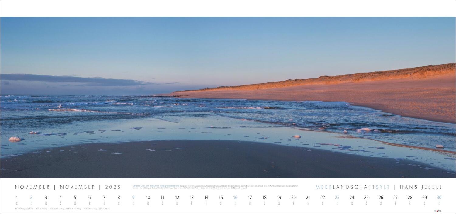 Bild: 9783964023544 | Meerlandschaft SYLT Kalender 2025 - Hans Jessel | Kalender | 13 S.