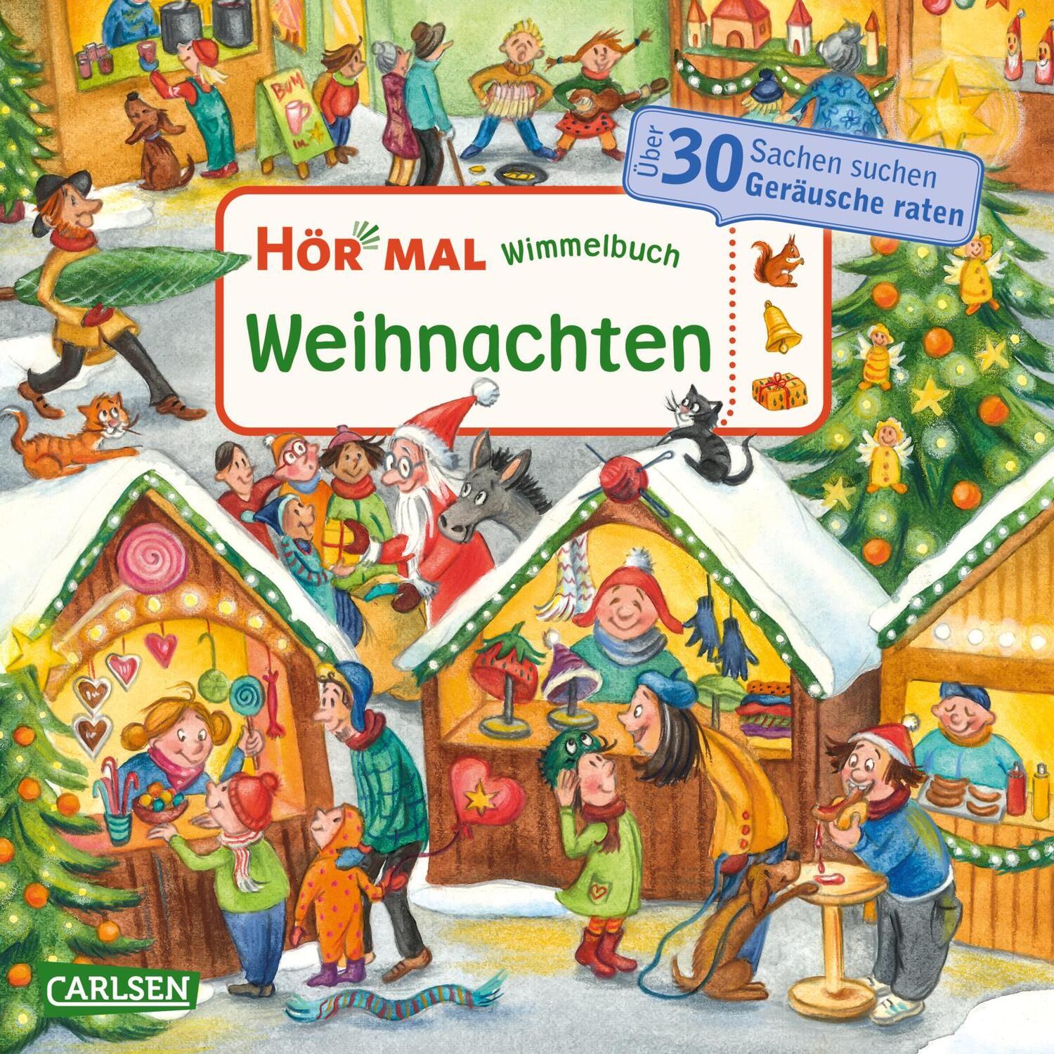 Cover: 9783551251916 | Hör mal (Soundbuch): Wimmelbuch: Weihnachten | Marion Elitez | Buch