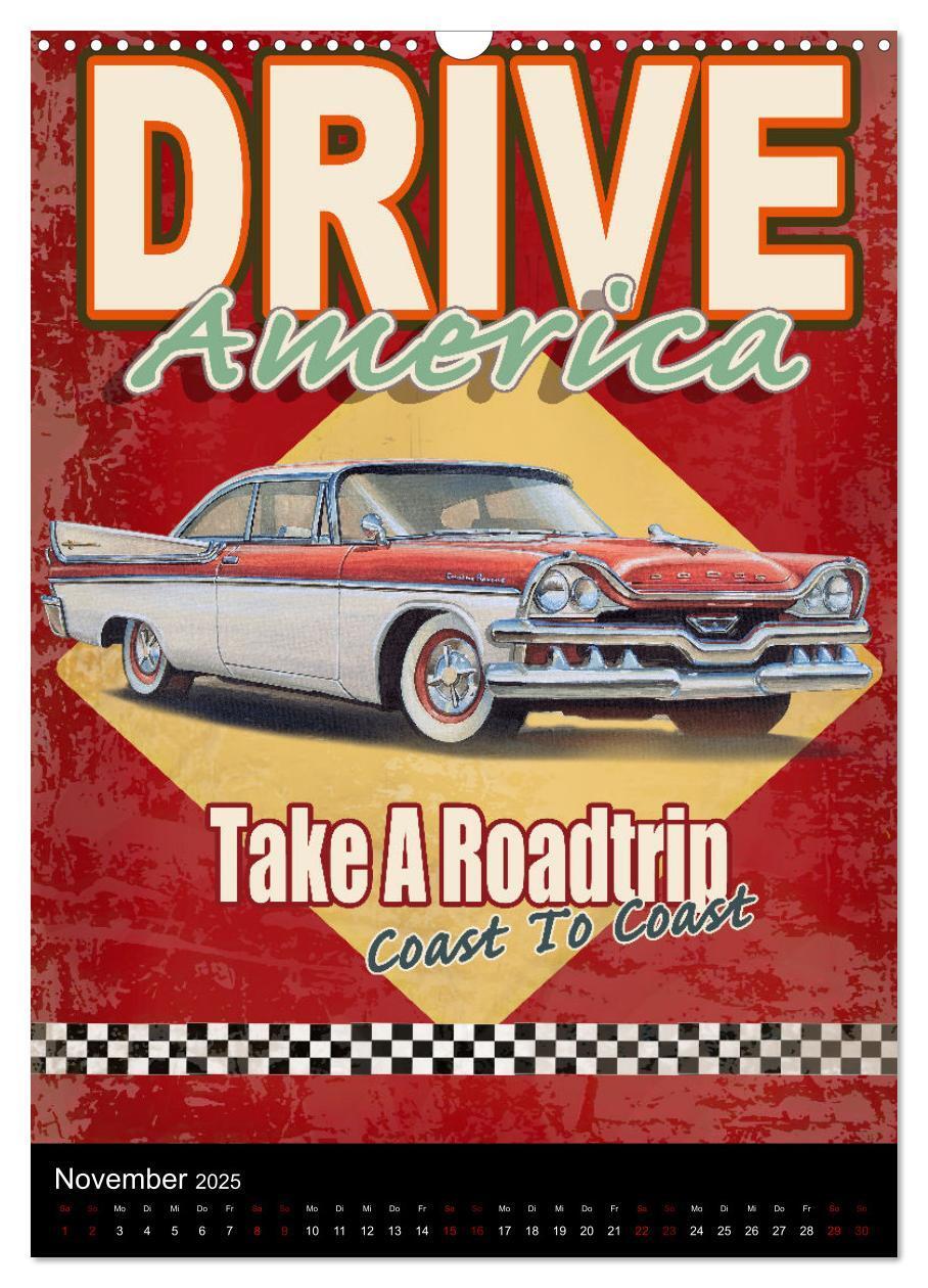 Bild: 9783435909872 | Drive America Plakate (Wandkalender 2025 DIN A3 hoch), CALVENDO...