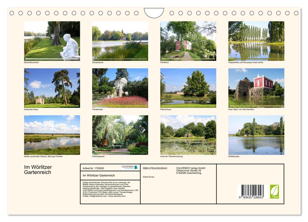 Bild: 9783435026043 | Im Wörlitzer Gartenreich (Wandkalender 2025 DIN A4 quer), CALVENDO...