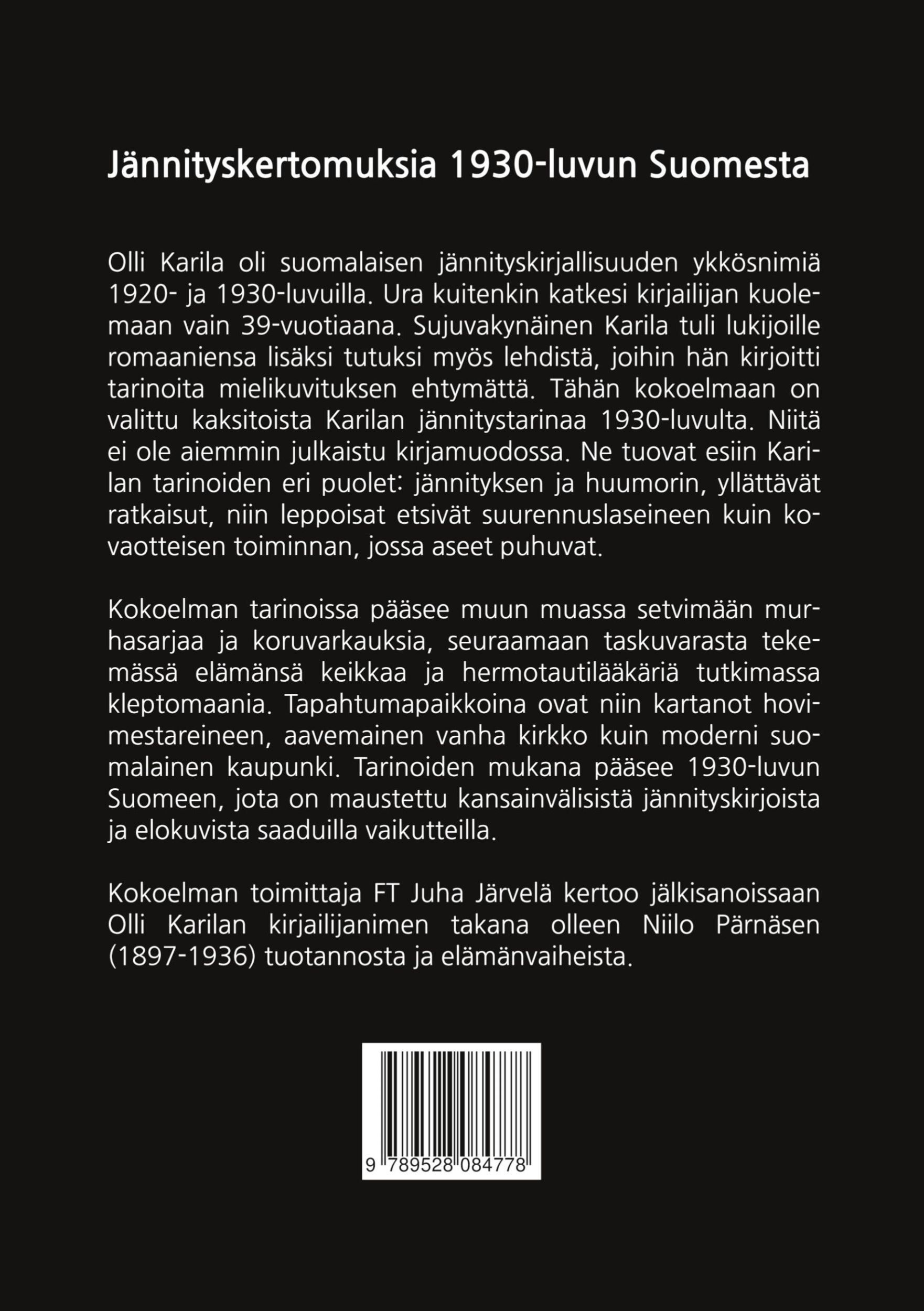 Rückseite: 9789528084778 | Kuuden minuutin seikkailu | ja muita jännityskertomuksia | Taschenbuch