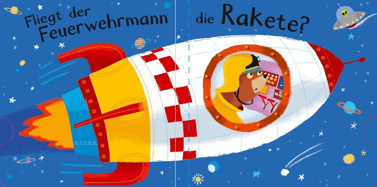 Bild: 9783328301158 | Mein Fahrzeuge- und Berufe-Ratebuch - Weißt du, wer die Rakete fliegt?