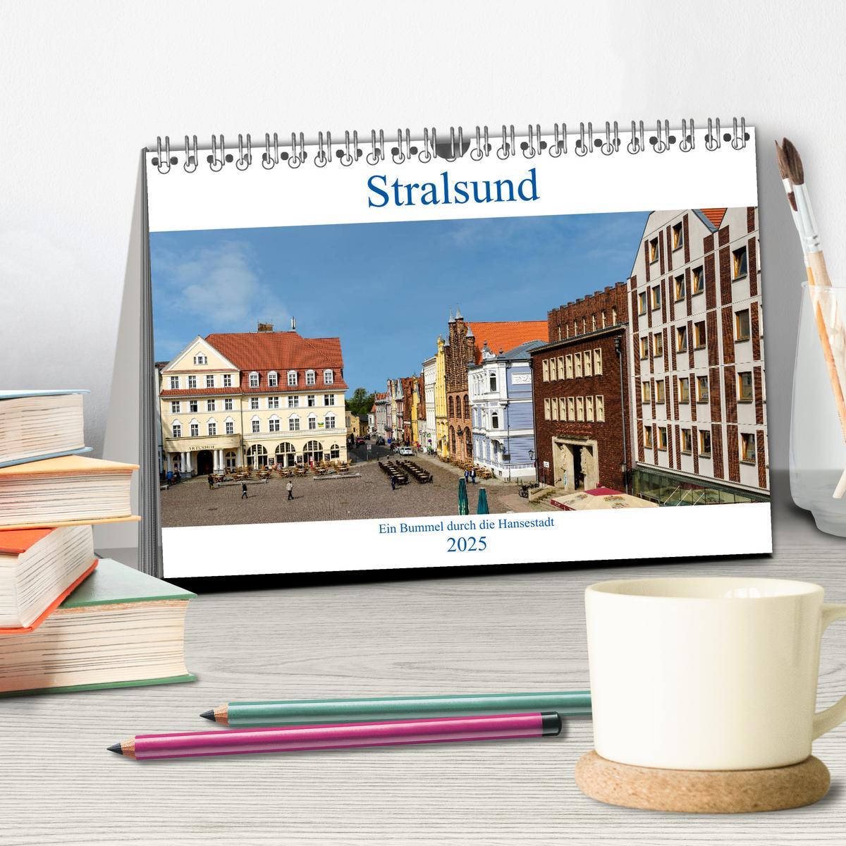 Bild: 9783435369973 | Ein Bummel durch die Hansestadt Stralsund (Tischkalender 2025 DIN...