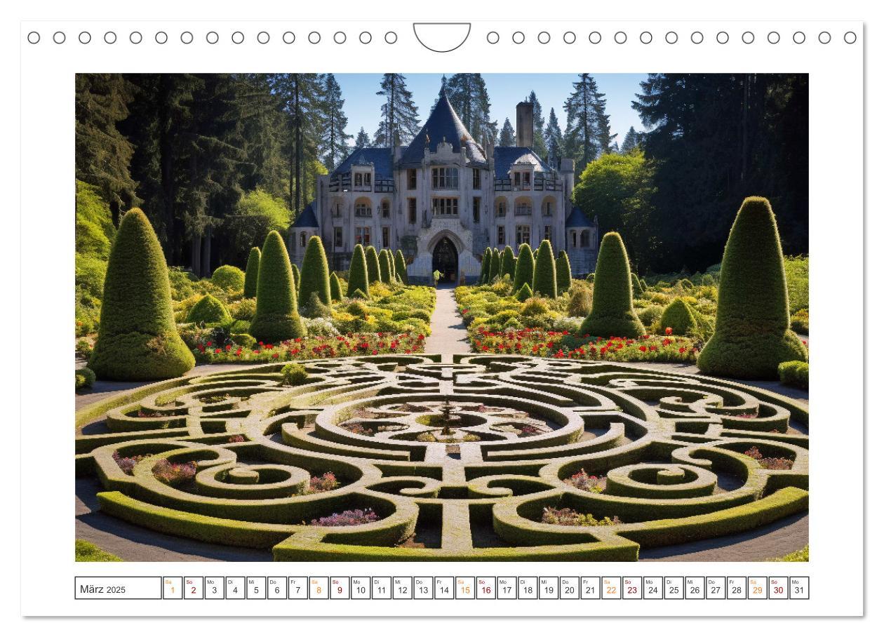 Bild: 9783383853524 | Irrgärten und Labyrinthe (Wandkalender 2025 DIN A4 quer), CALVENDO...