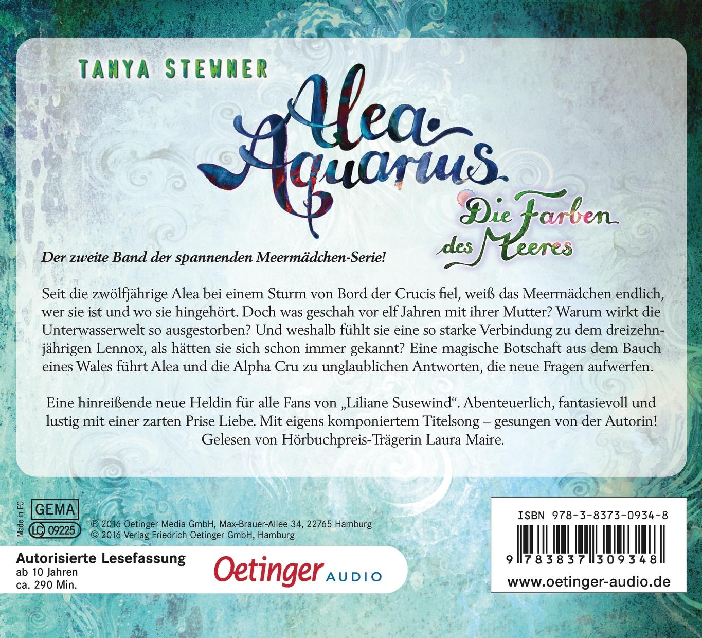 Rückseite: 9783837309348 | Alea Aquarius 2. Die Farben des Meeres | Tanya Stewner | Audio-CD