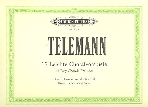 Cover: 9790014021832 | Leichte Choralvorspiele(12) | Georg Philipp Telemann | Buch