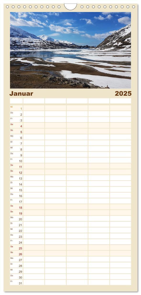 Bild: 9783457098608 | Familienplaner 2025 - Alpen Blick mit 5 Spalten (Wandkalender, 21 x...