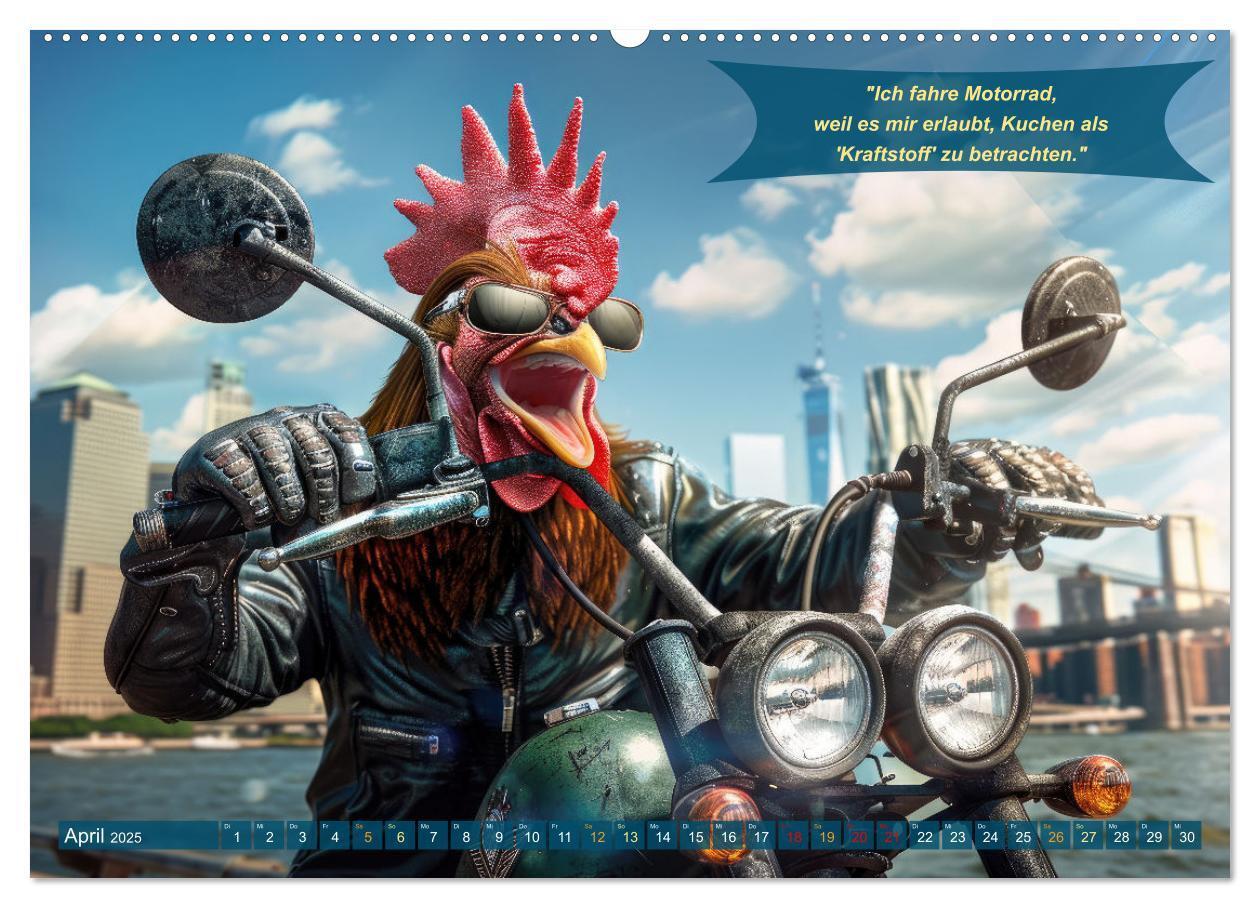 Bild: 9783457166079 | Tierisch lustige Motorradfahrer (Wandkalender 2025 DIN A2 quer),...