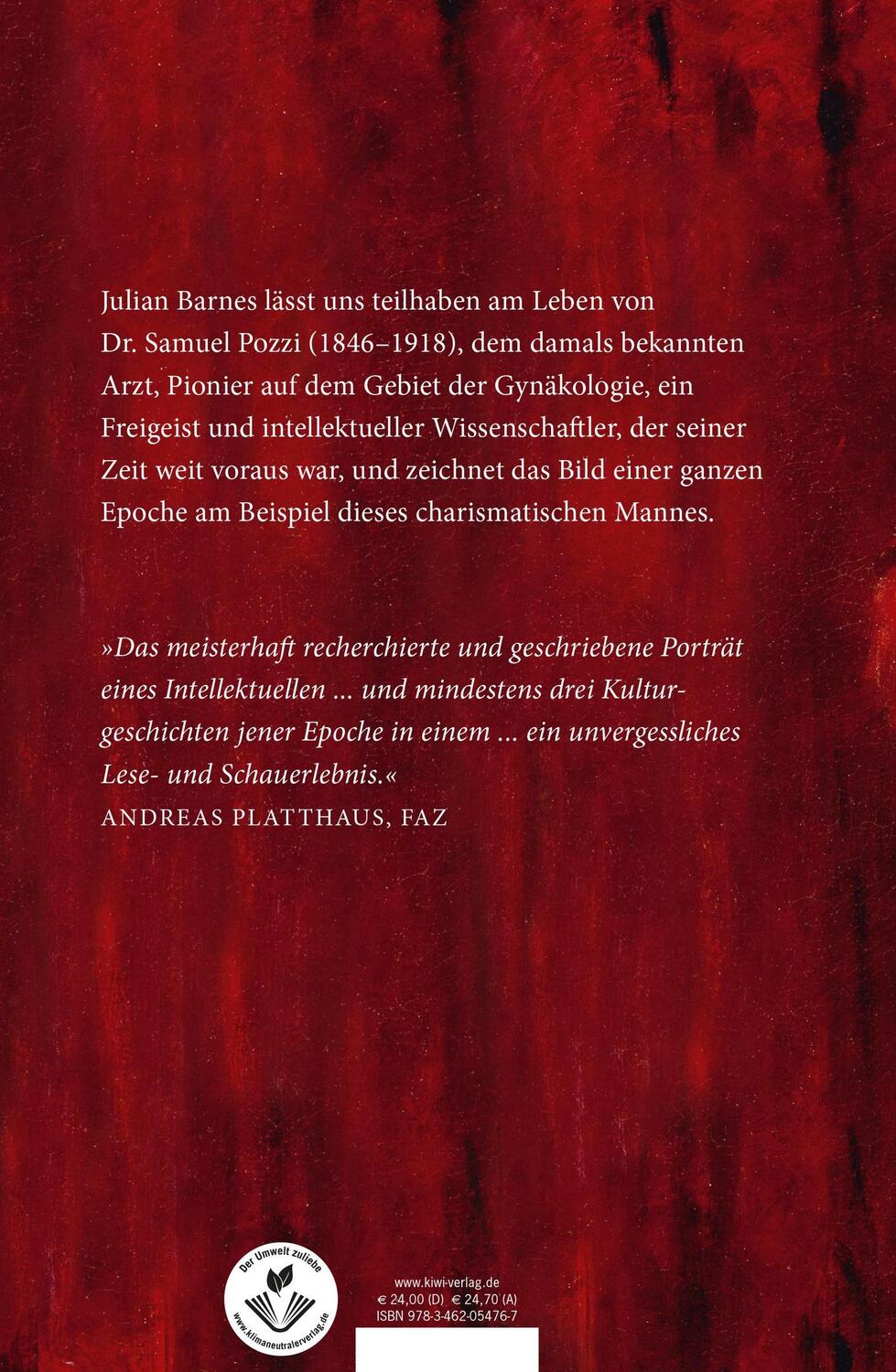 Rückseite: 9783462054767 | Der Mann im roten Rock | Julian Barnes | Buch | 299 S. | Deutsch