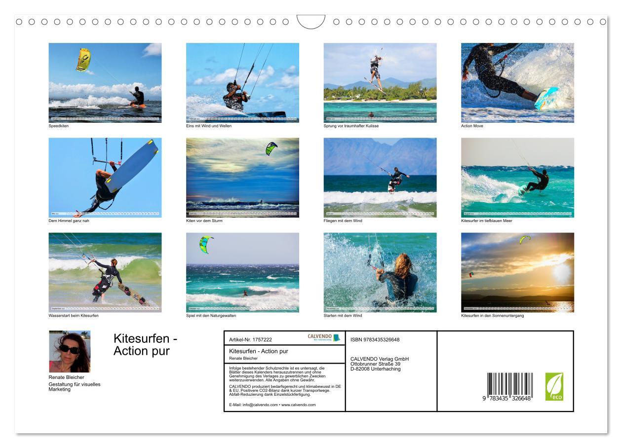 Bild: 9783435326648 | Kitesurfen - Action pur (Wandkalender 2025 DIN A3 quer), CALVENDO...