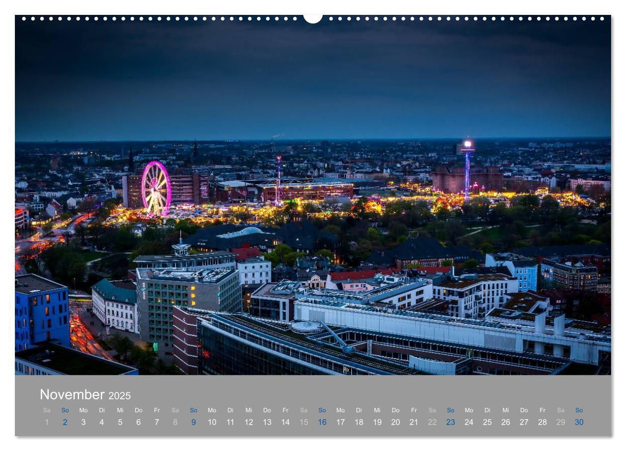 Bild: 9783435662036 | Hamburger Hafen - Im Zauber der Nacht (Wandkalender 2025 DIN A2...