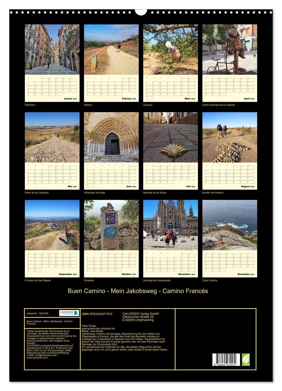 Bild: 9783435971572 | Buen Camino - Mein Jakobsweg - Camino Francés (Wandkalender 2025...