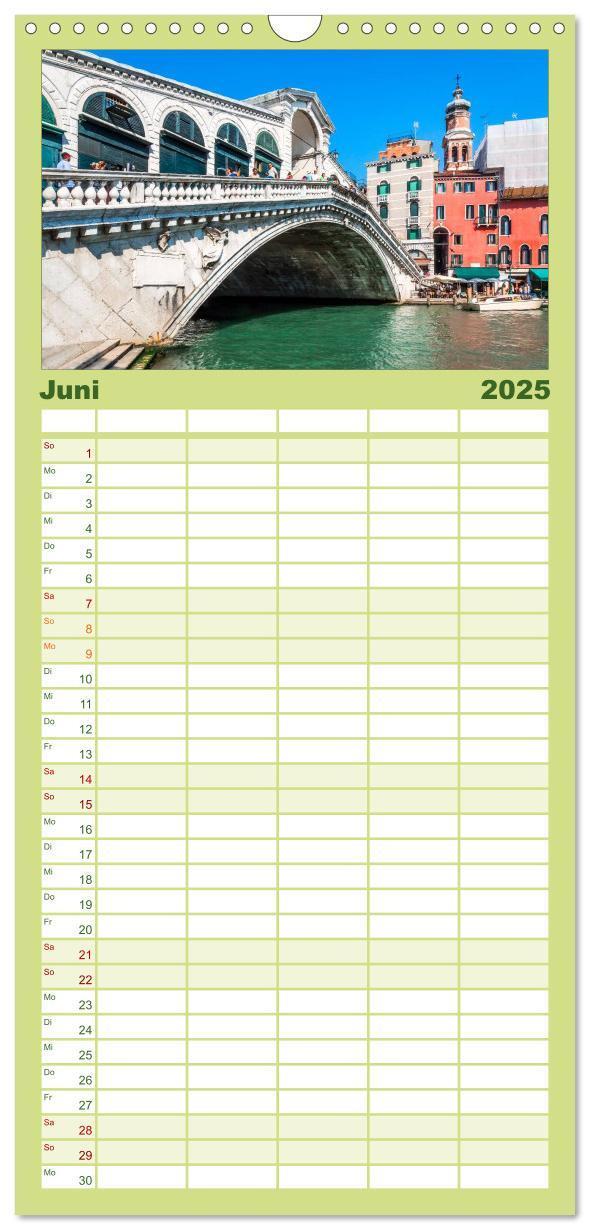 Bild: 9783457120248 | Familienplaner 2025 - Venedig mit 5 Spalten (Wandkalender, 21 x 45...