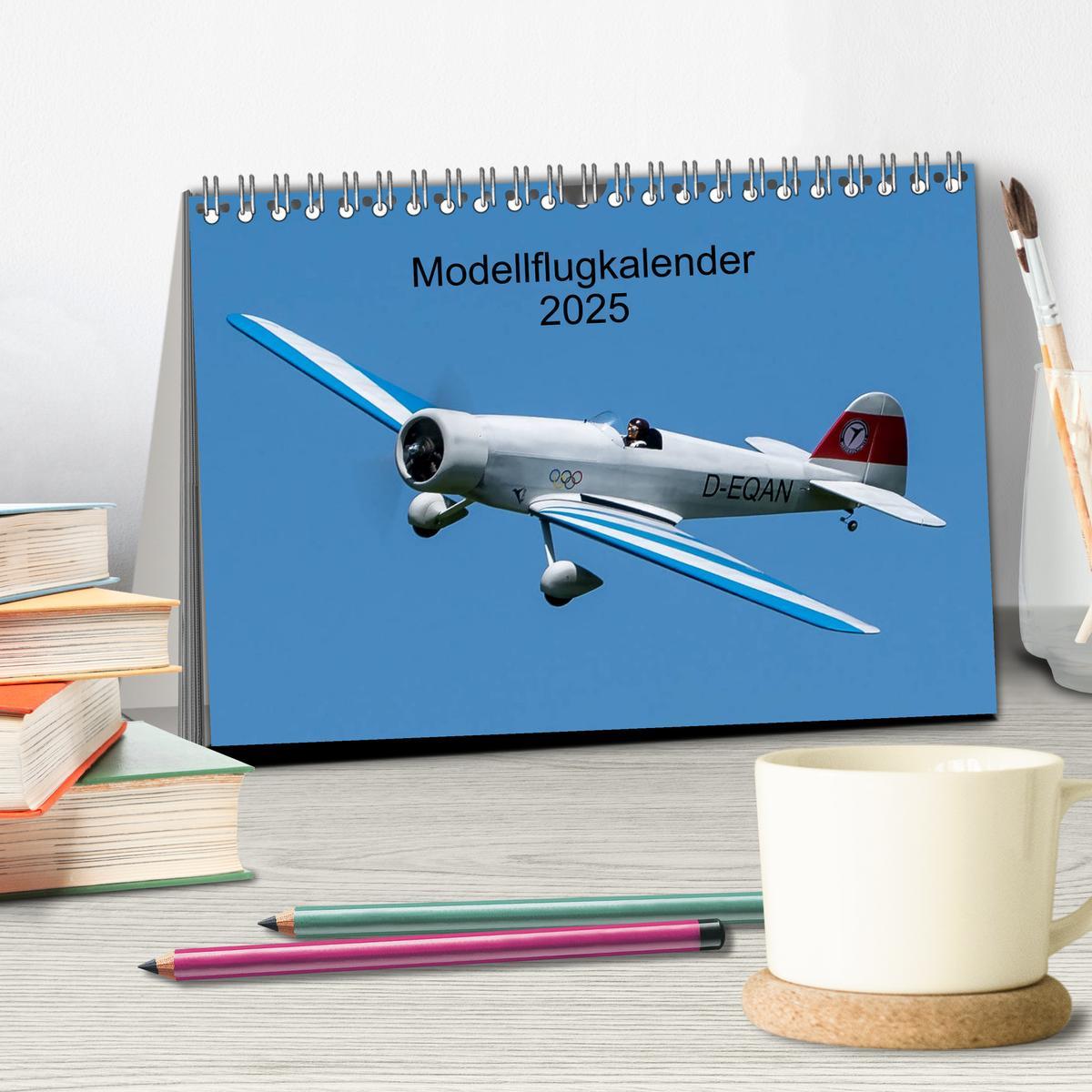 Bild: 9783435556045 | Modellflugkalender 2025 (Tischkalender 2025 DIN A5 quer), CALVENDO...