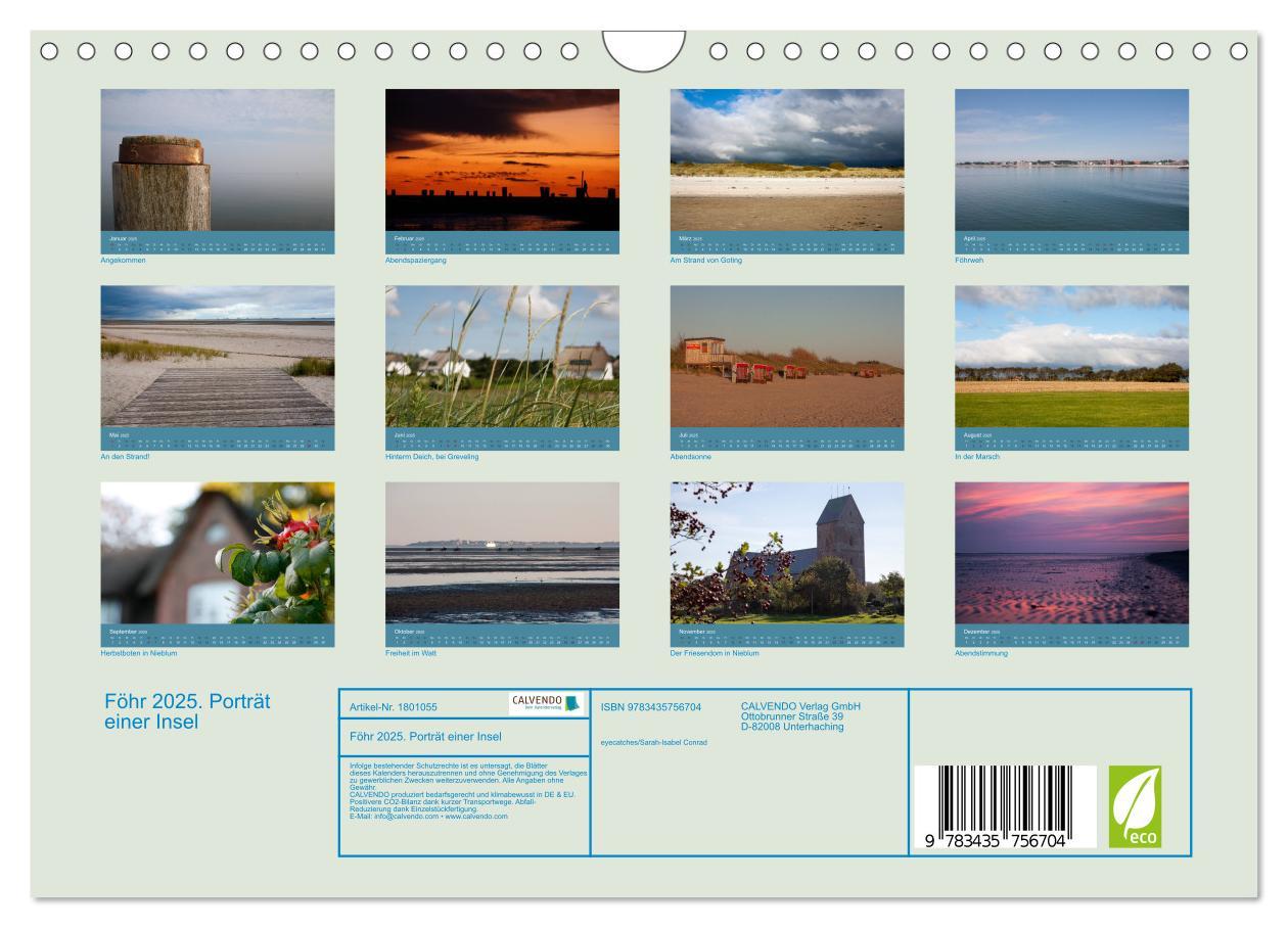 Bild: 9783435756704 | Föhr 2025. Porträt einer Insel (Wandkalender 2025 DIN A4 quer),...