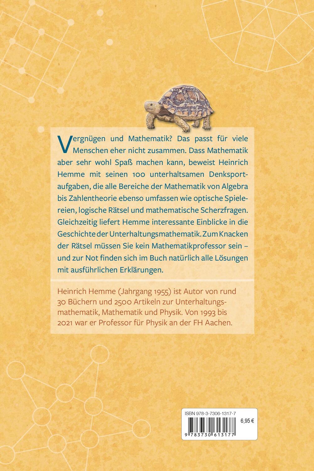 Bild: 9783730613177 | Der Wettlauf mit der Schildkröte. 100 mathematische Rätsel mit...