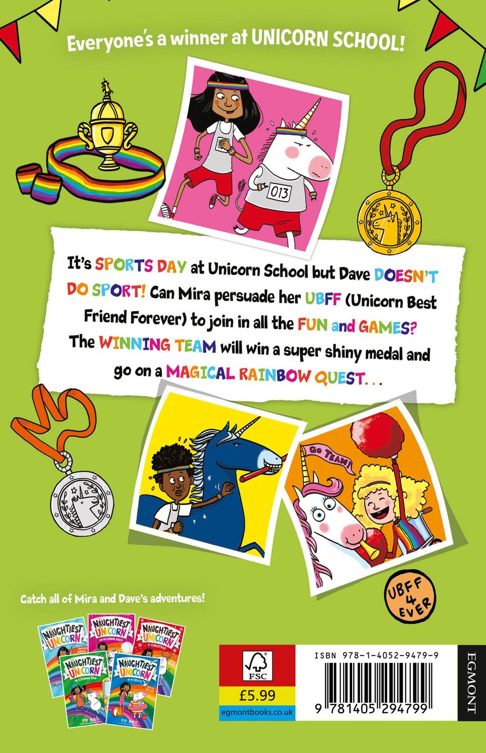 Rückseite: 9781405294799 | The Naughtiest Unicorn at Sports Day | Pip Bird | Taschenbuch | 2019