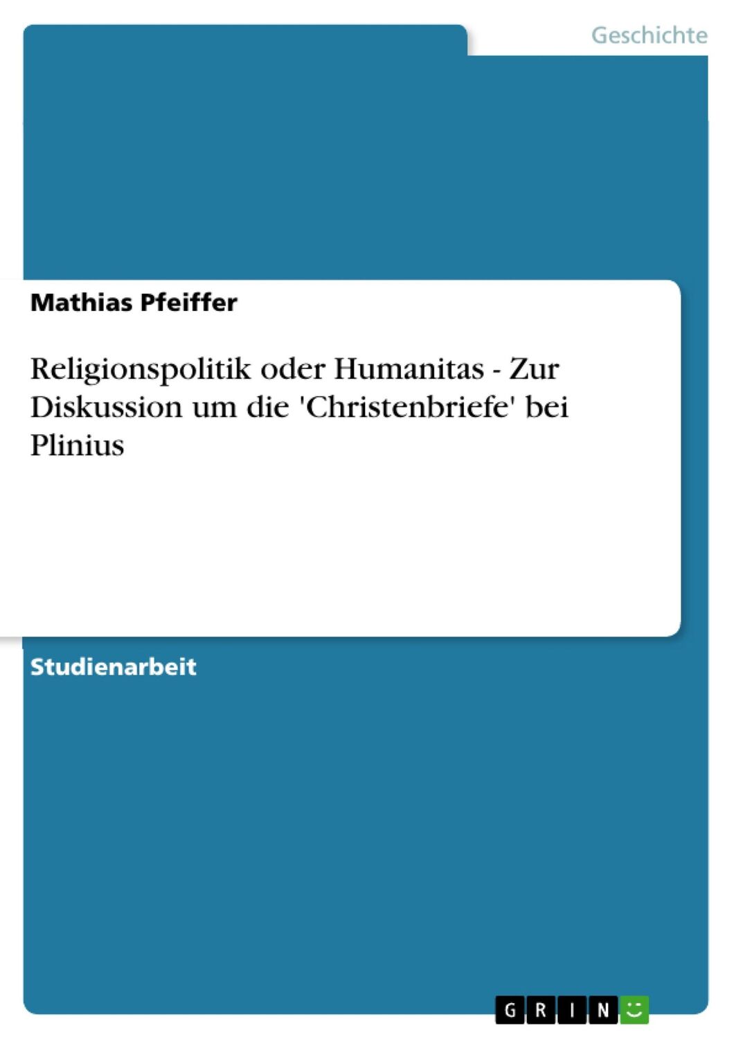 Cover: 9783638792066 | Religionspolitik oder Humanitas - Zur Diskussion um die...