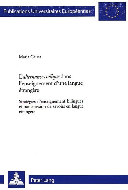 Cover: 9783906765020 | L' "alternance codique" dans l'enseignement d'une langue étrangère