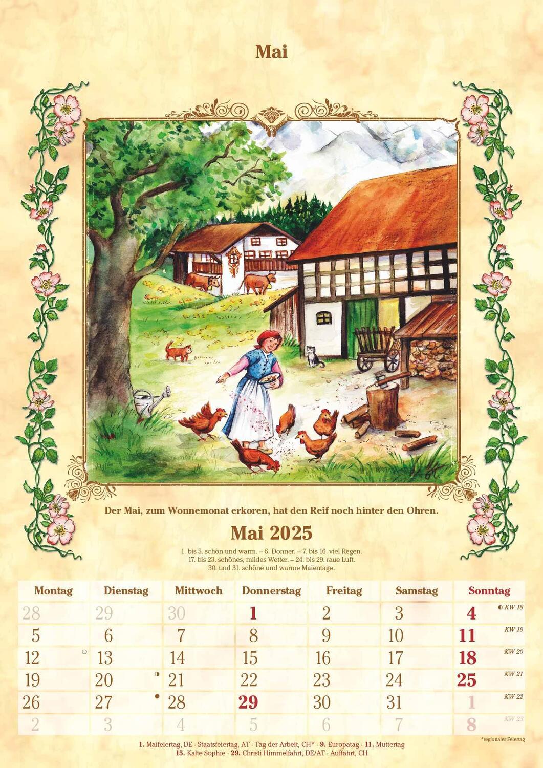 Bild: 4251732342043 | Bauernkalender 2025 - Bildkalender A3 (29,7x42 cm) - mit Feiertagen...