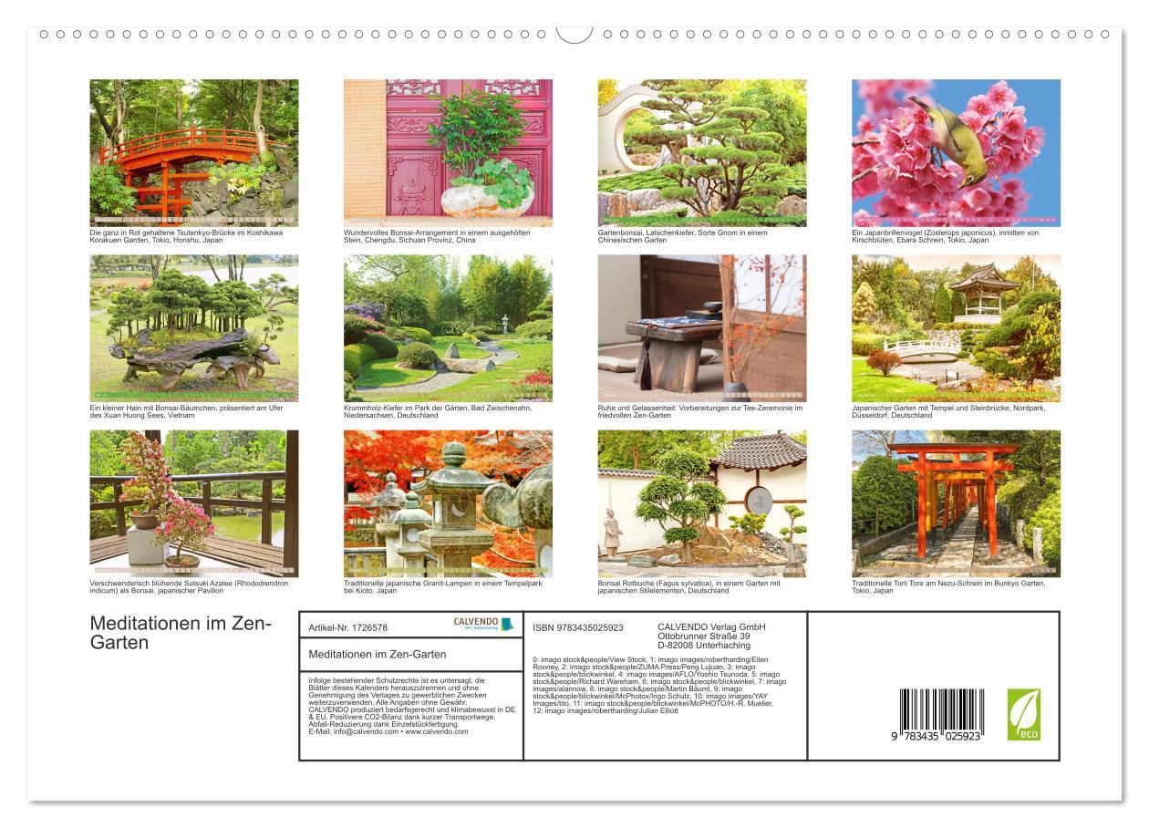 Bild: 9783435025923 | Meditationen im Zen-Garten (hochwertiger Premium Wandkalender 2025...