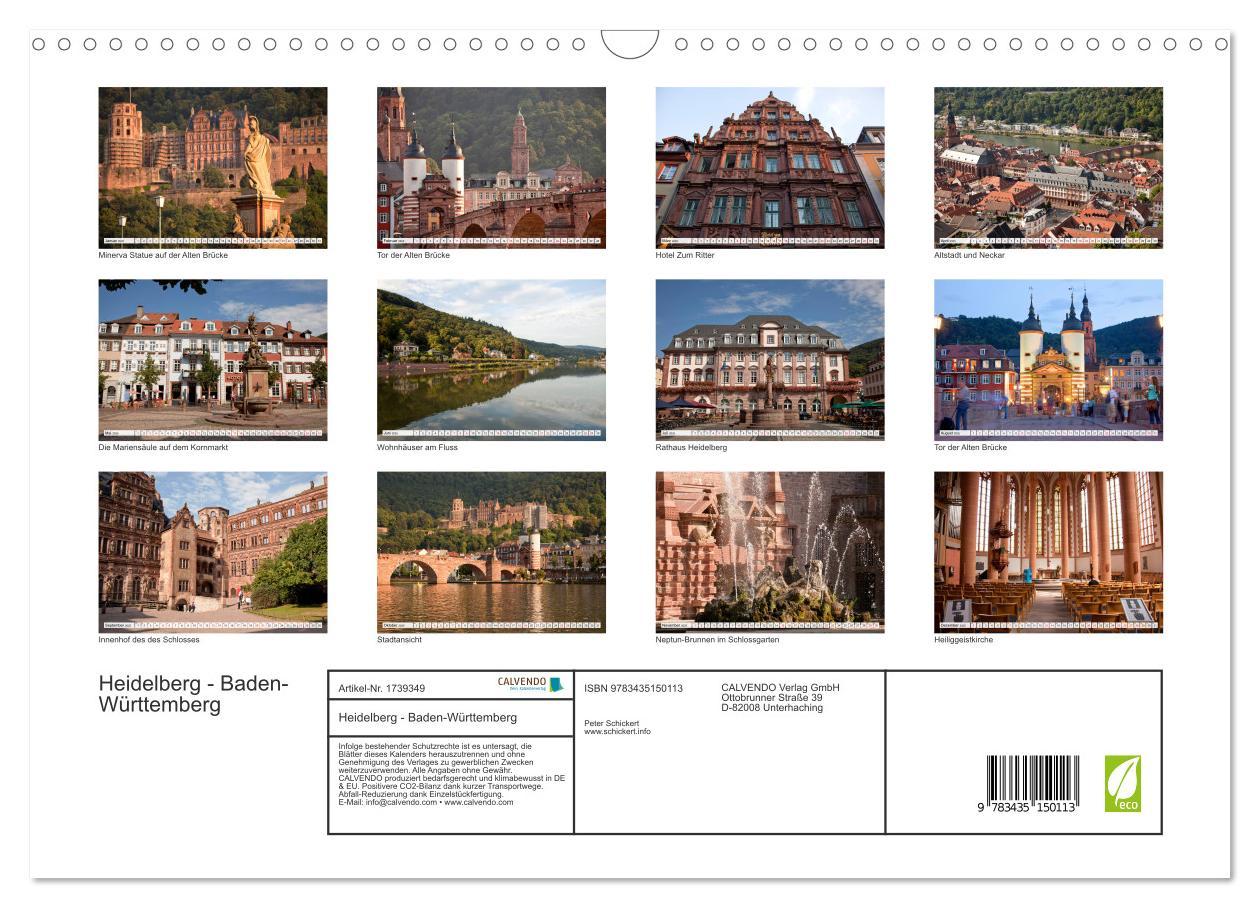 Bild: 9783435150113 | Heidelberg - Baden-Württemberg (Wandkalender 2025 DIN A3 quer),...