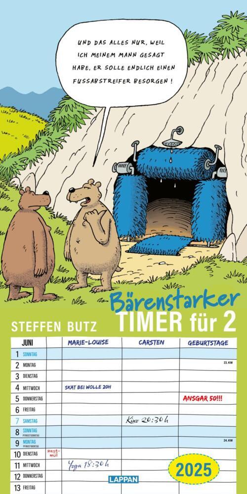 Cover: 9783830321958 | Bärenstarker Planer für zwei 2025 | Steffen Butz | Kalender | 28 S.