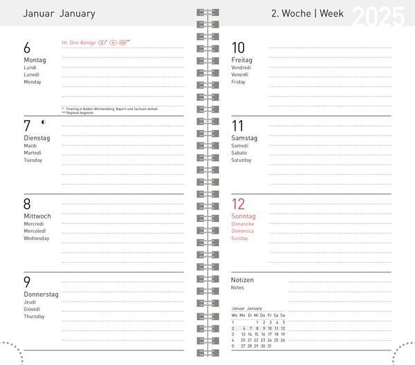 Bild: 9783731881254 | Taschenkalender Wochentimer Small Blau 2025 | Verlag Korsch | Buch