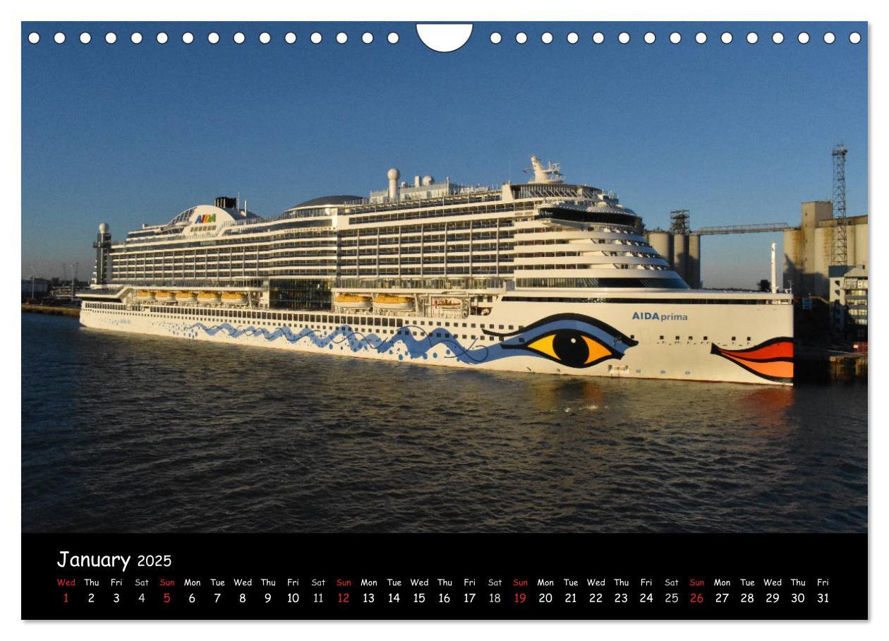 Bild: 9781325991181 | Cruise ships around the world (Wall Calendar 2025 DIN A4...