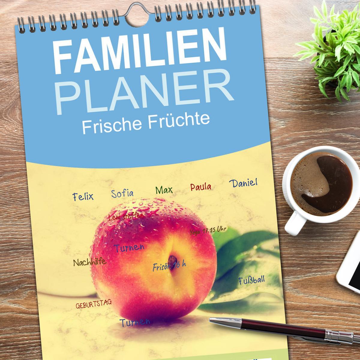 Bild: 9783457125977 | Familienplaner 2025 - Frische Früchte mit 5 Spalten (Wandkalender,...