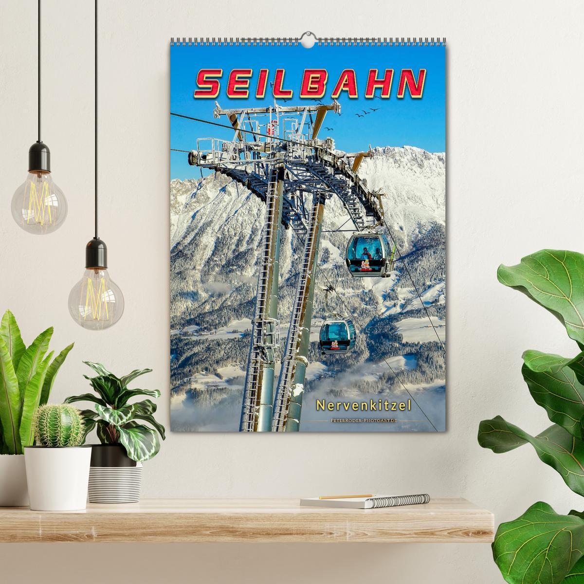 Bild: 9783435945061 | Nervenkitzel Seilbahn (Wandkalender 2025 DIN A2 hoch), CALVENDO...