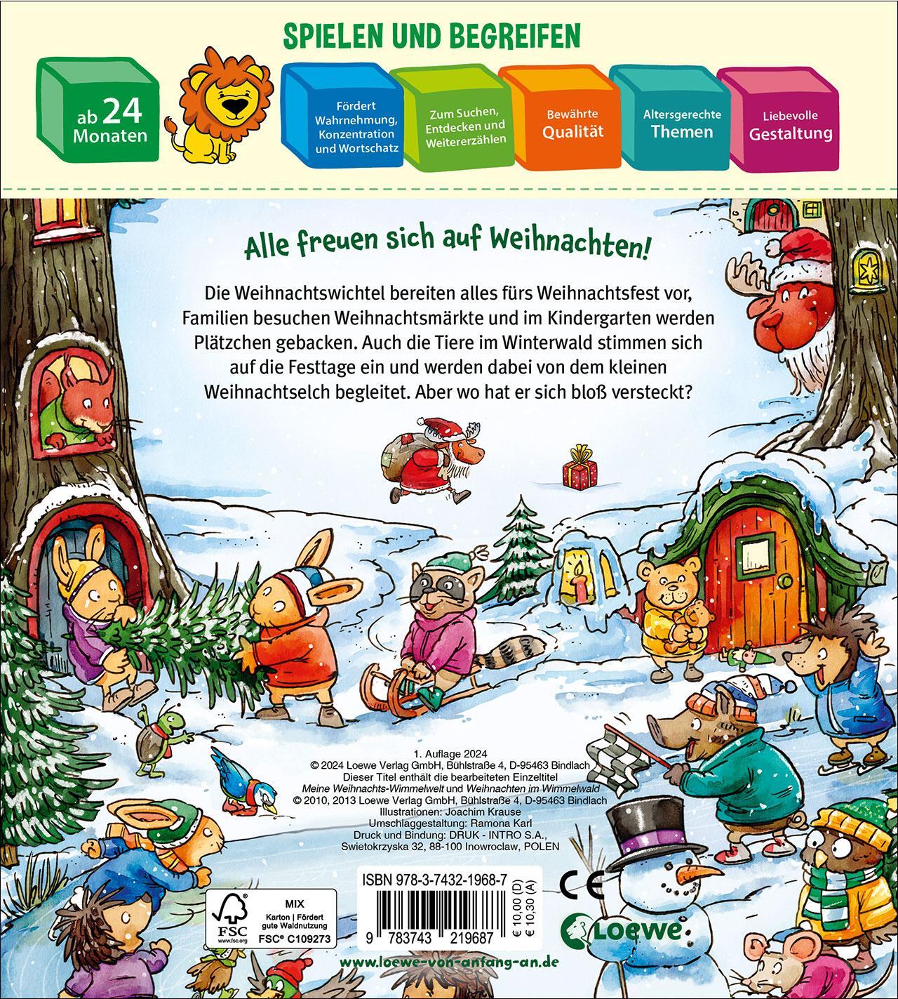 Rückseite: 9783743219687 | Meine allererste WeihnachtsWimmelWelt | Loewe Wimmelbücher (u. a.)