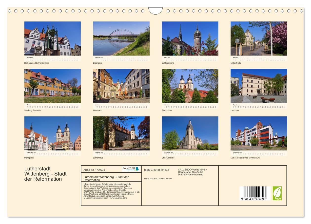 Bild: 9783435454693 | Lutherstadt Wittenberg - Stadt der Reformation (Wandkalender 2025...