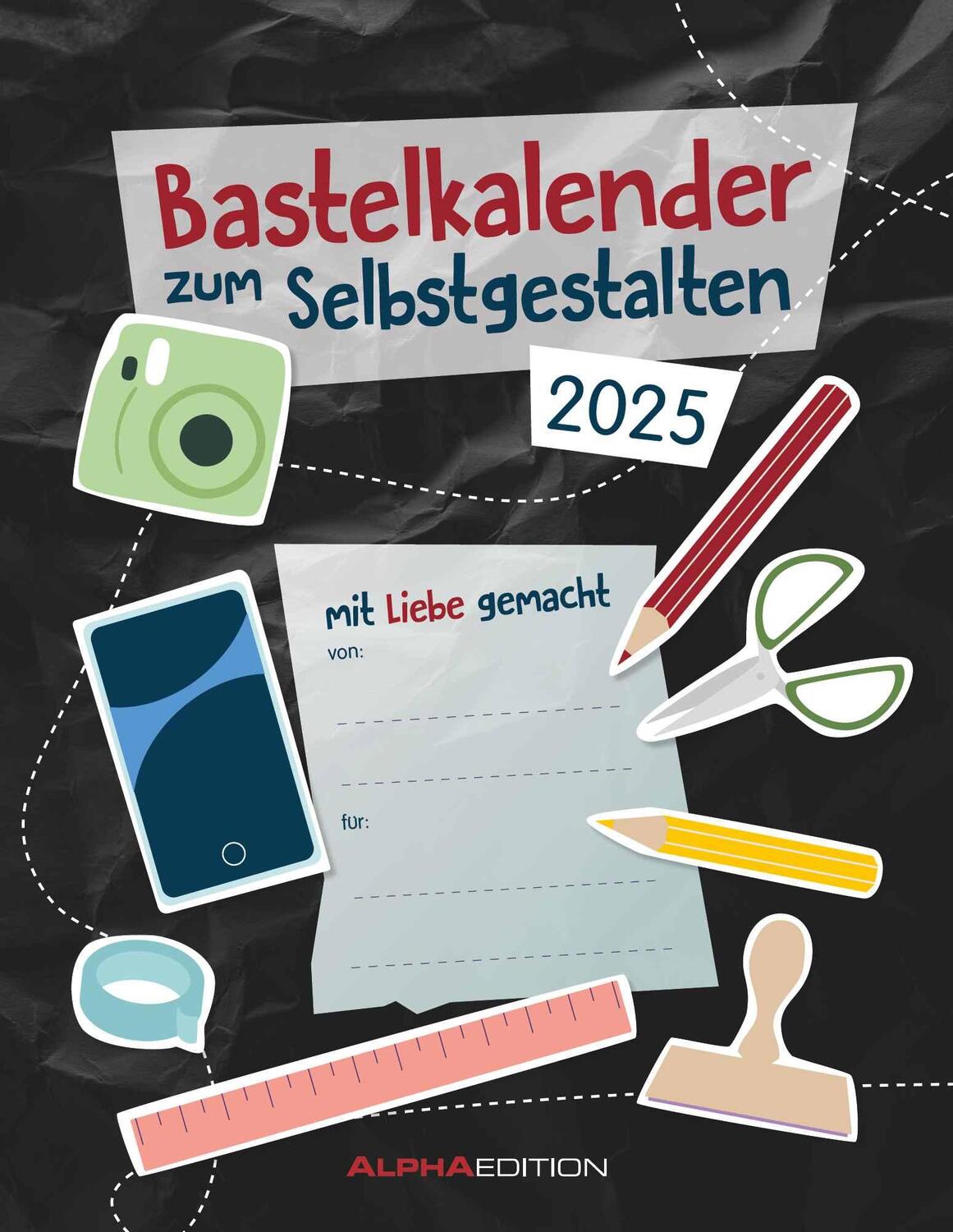 Cover: 4251732341879 | Do-it Yourself schwarz 2025 - Bastelkalender - DIY-Kalender - 24x31