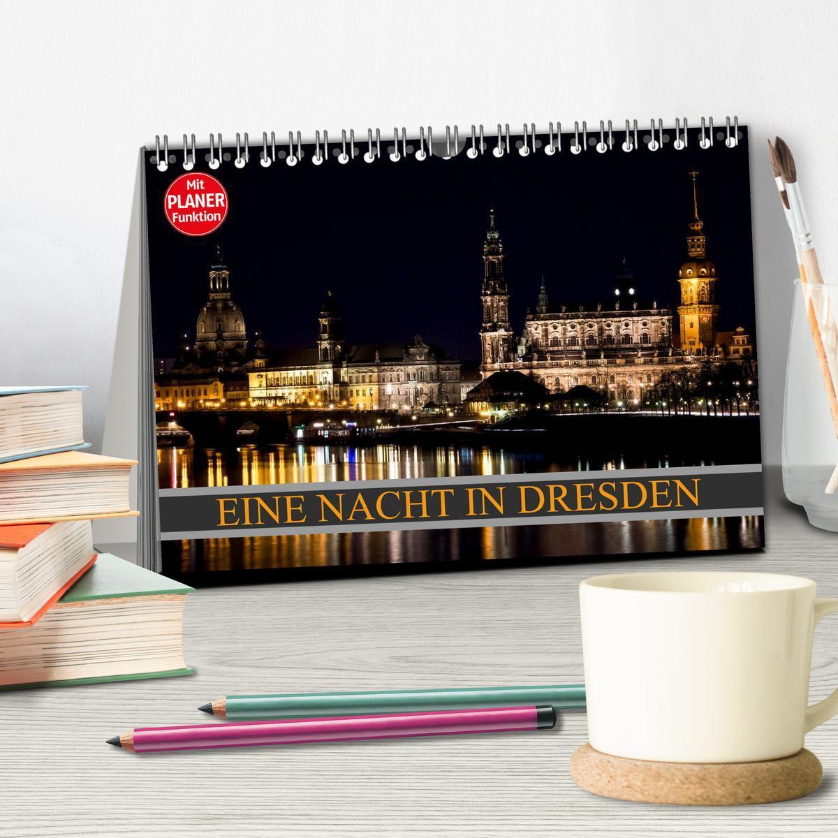 Bild: 9783435511303 | Eine Nacht in Dresden (Tischkalender 2025 DIN A5 quer), CALVENDO...