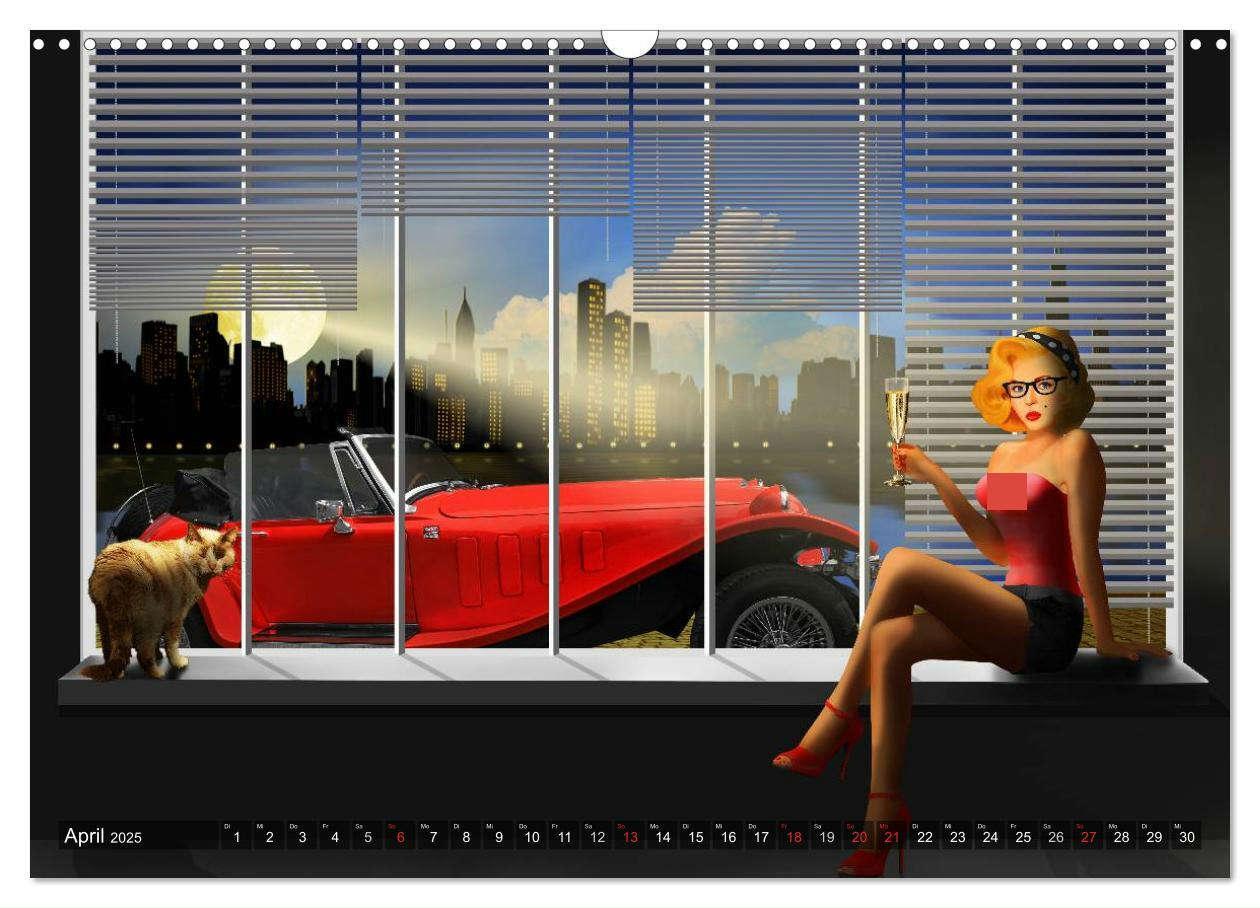 Bild: 9783435473380 | Oldtimer und Pin-Up Girls by Mausopardia (Wandkalender 2025 DIN A3...