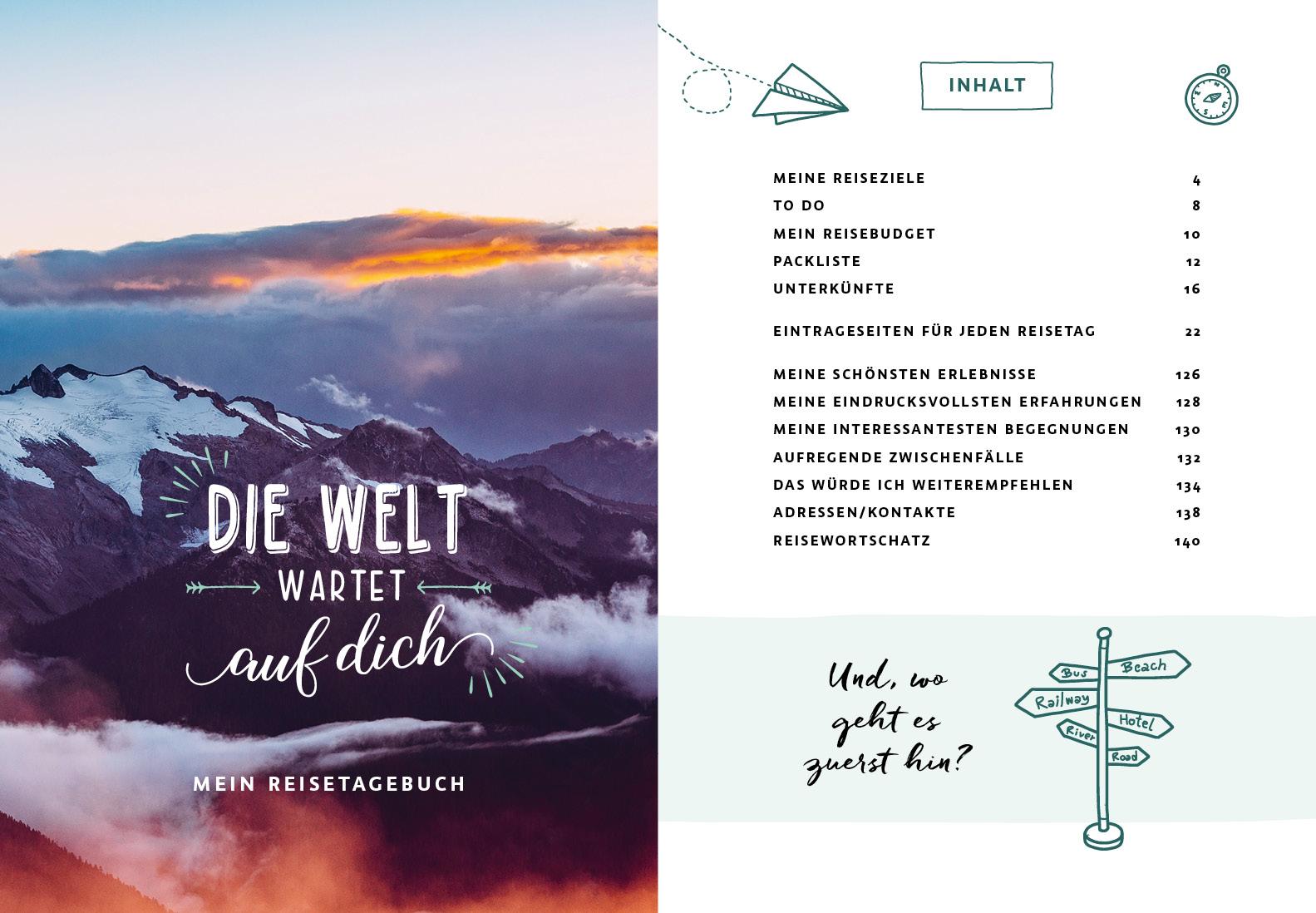 Bild: 9783745900378 | Die Welt wartet auf dich - Mein Reisetagebuch | Buch | 144 S. | 2021