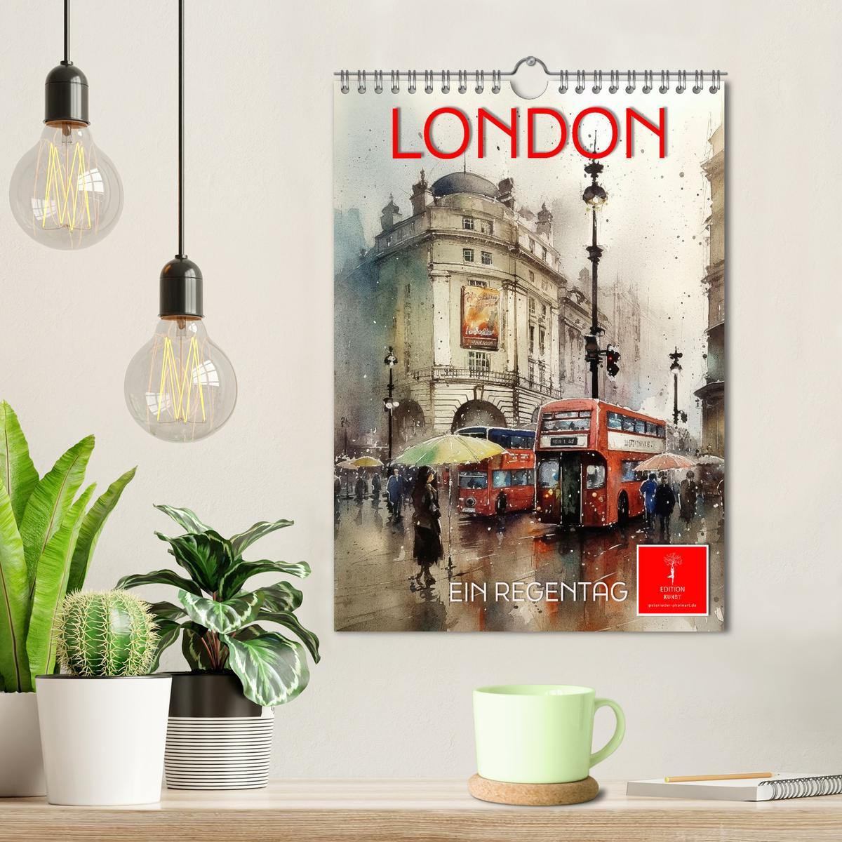 Bild: 9783435871865 | London - ein Regentag (Wandkalender 2025 DIN A4 hoch), CALVENDO...