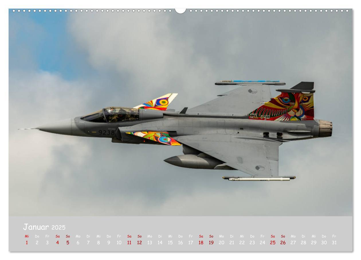 Bild: 9783435159086 | Saab Airpower (Wandkalender 2025 DIN A2 quer), CALVENDO Monatskalender